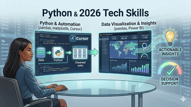Python and data pipeline visual transforming raw data into actionable dashboards and insights